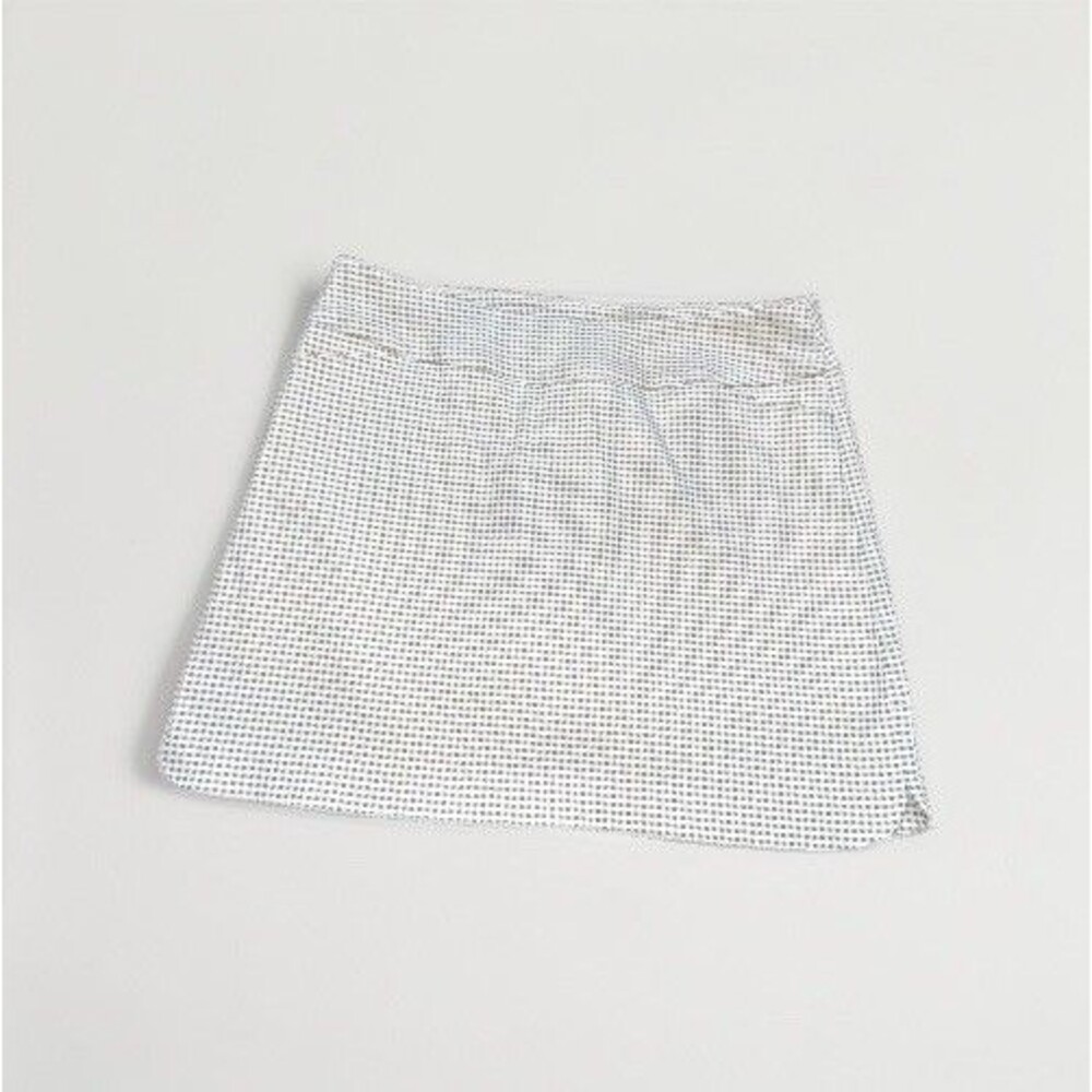 Tribal Womens Athletic Skort Size 14 White Gray Check Pull On Stretch Short